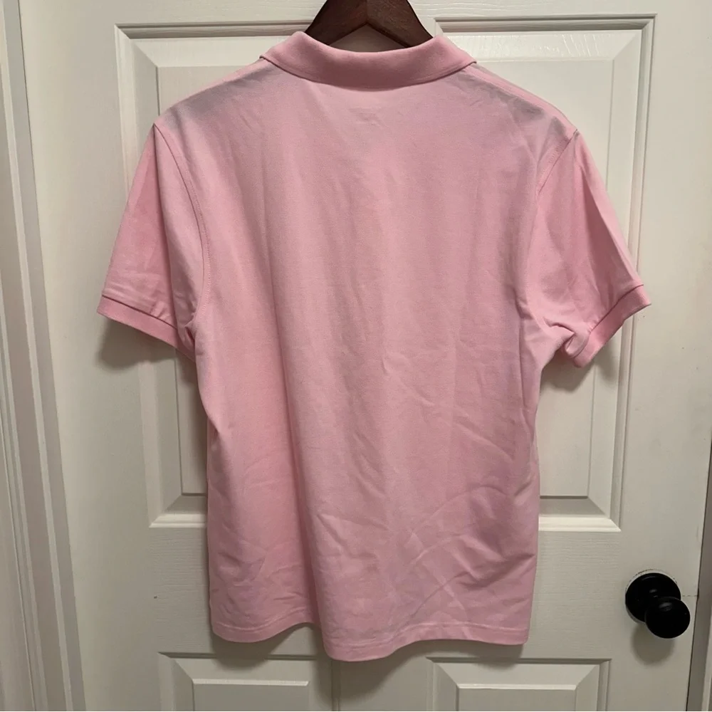 J. Crew Men's Flex Pique Untucked Pink Polo Size Medium